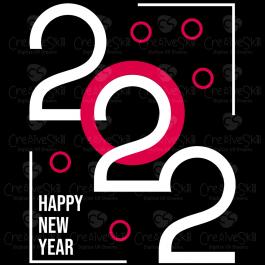 Wishing Happy New Year 2022 Vector Designs