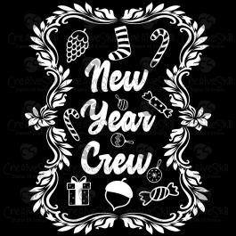 Flora Happy New Year Crew Vector Graphic Desing - Cre8iveSkill