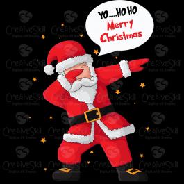 Yo Ho Ho Merry Christmas Vector Art Design | Cre8iveSkill