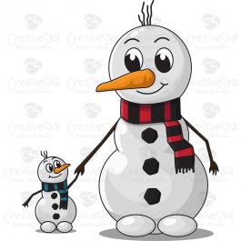 Snowman Family Vector Graphic Design - Cre8iveSkill