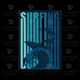 Surfing Vector Art Design