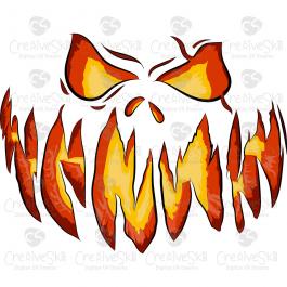 Scary Pumpkin Face Vector Design-Cre8iveSkill