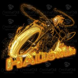 Halloween Ghost Rider Vector Graphics Design-Cre8iveSkill