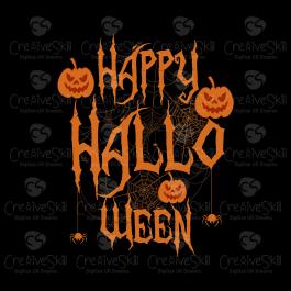 Pumpkin Happy Halloween Vector Graphic Design - Cre8iveSkill