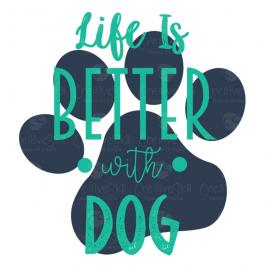 Life With Dog Vector Graphic Design | Cre8iveSkill Life With Dog Vector Graphic Design | Cre8iveSkill