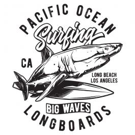 Pacific Ocean Surfing Vector Art - Cre8iveskill