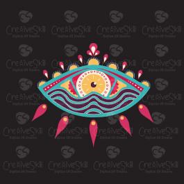 Decorative Artistic Colorful Eye Vector Art Design | Cre8iveSkill