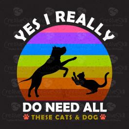Vector Art: Cat And Dog RainBow - Cre8iveskill