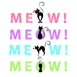 Vector Art: Meow! Meow! Meow! - Cre8iveskill