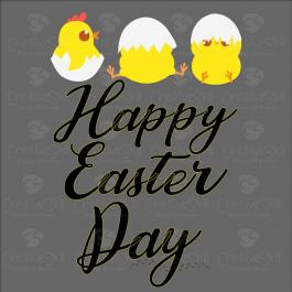 Vector Art Happy Easter Chicken - Cre8iveskill