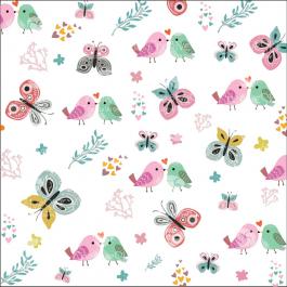 Vector Art: Bird And Butterfly Pattern