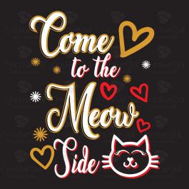 Love Your Pet Day Vector Art Come To Meow Side | Cre8iveSkill