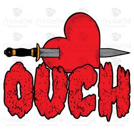 Valentine Ouch Vector Art