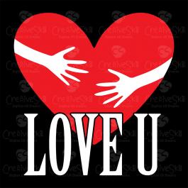 Vector Graphics Design | Love You Heart | Cre8iveSkill