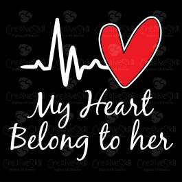 My Heart Belong To Her Vector Art Design | Cre8iveSkill My Heart Belong To Her Vector Art Design | Cre8iveSkill