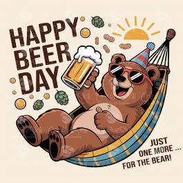Beer Day Vibes with Bear Vector Design – Cre8iveSkill