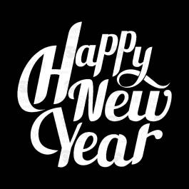 Happy New Year Typography Vector | Cre8iveskill