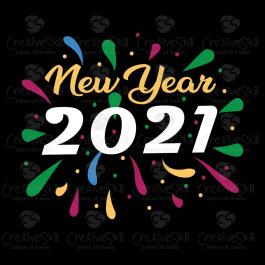 Happy New Year 2021 Vector Art Design  Cre8iveSkill
