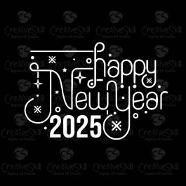Happy New Year Vector Calligraphy-Cre8iveskill