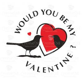Would You Be My Valentine Vector Design| Cre8iveSkill