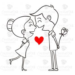 Lineart Couple Love3 |  Vector Art  Graphics  Cre8iveSkill