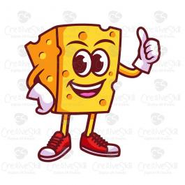 Cheese Character | Vector Art Graphics | Cre8iveSkill