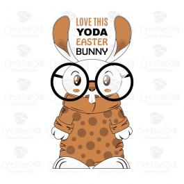 Yoda Easter Bunny Vector Art &amp; Graphics | Cre8iveSkill