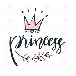 Princess With Crown Typography