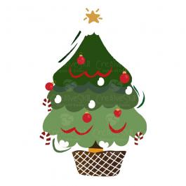 Christmas Cuddles Tree | Christmas Vector Graphic | Cre8iveSkill