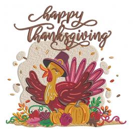Festive Greetings Thanksgiving Embroidery Design-Cre8iveSkill