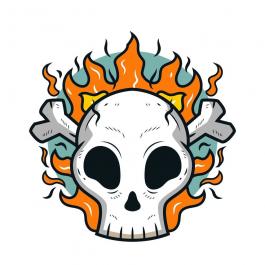 Skull In Fire