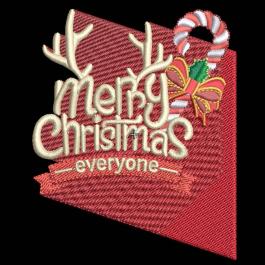 Merry Christmas Digitized Embroidery Design - Cre8iveSkill