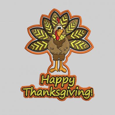 Thanksgiving Turkeyness Embroidery Design-Cre8iveSkill