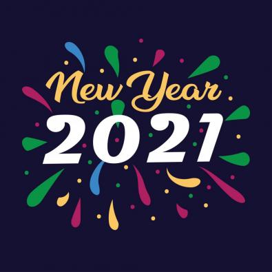 Wishing happy new year 2021 Vector
