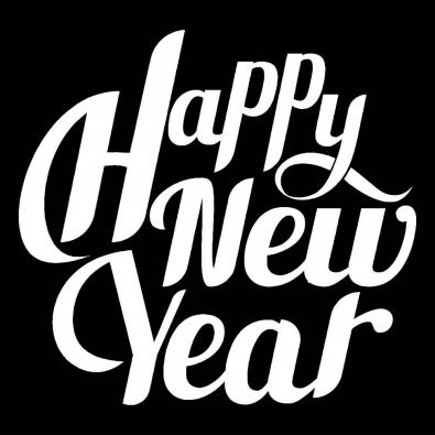 Happy new year typography Vector