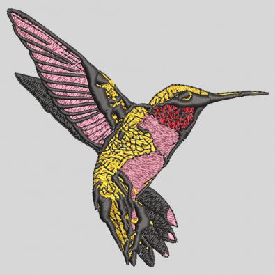 Humming bird embroidery