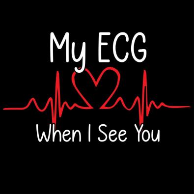 ECG When I See You Vector Design