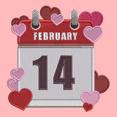 Embroidery Design: February 14