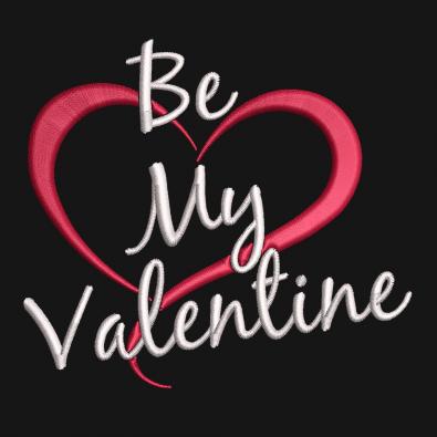 Be My Valentine Embroidery Design