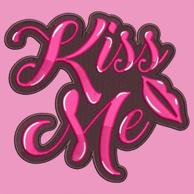 Embroidery Design: kiss Me
