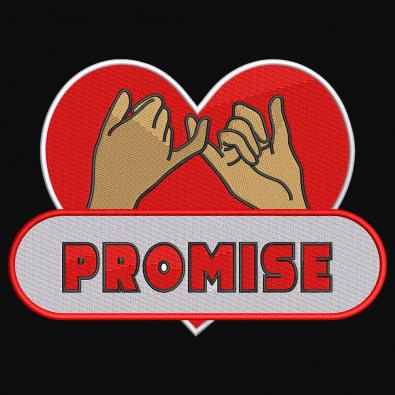 Embroidery Design : Happy Promise Day