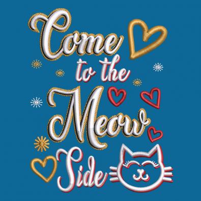 Embroidery design:Kitten Meowing Typography