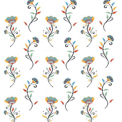 Vector Art: Seamless Flower Pattern