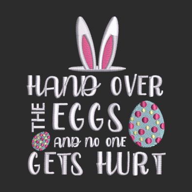 Embroidery Design Hand Over The Eggs