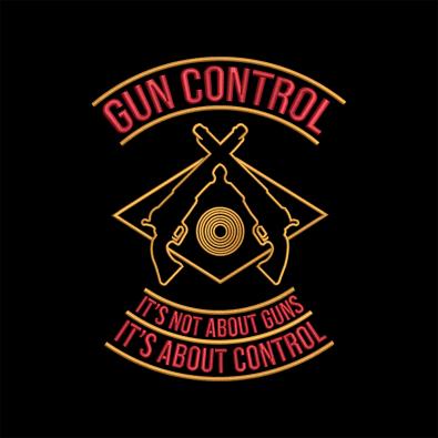 It's about gun control embroidery design
