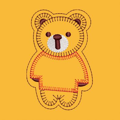 Bear Applique Embroidery