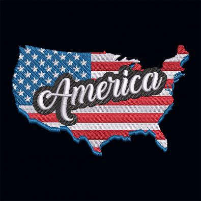 Embroidery Design: American Flag