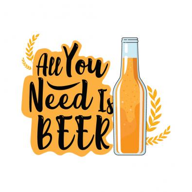 All You Need Is Beer Vector Graphic Design - Cre8iveSkill
