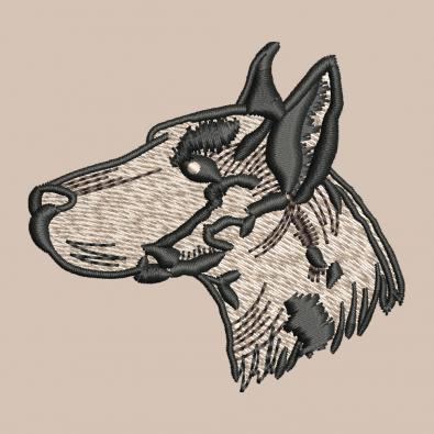 Free Dog Head Machine Embroidery Design