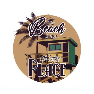 The Beach Is My Happy Place Vector Graphic Design - Cre8iveSkill